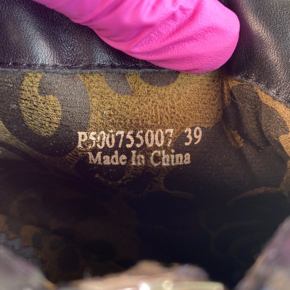 Fly London Yoxi Womens Ankle Bootie Size 8.5-9 Blue Leather Wedge Heel Zip Up - Picture 12 of 12